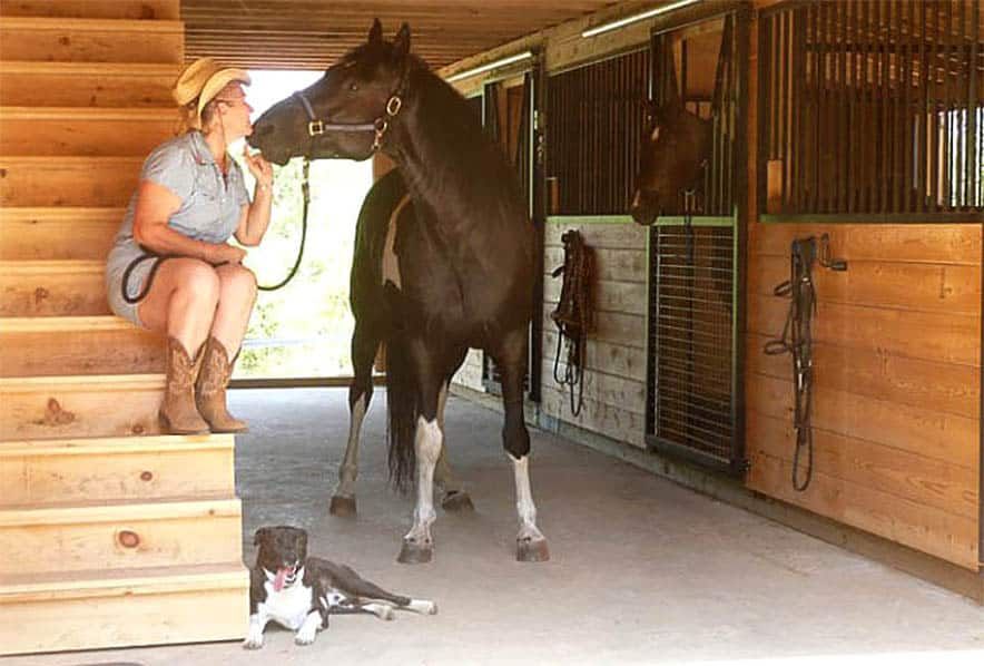 woman with animals